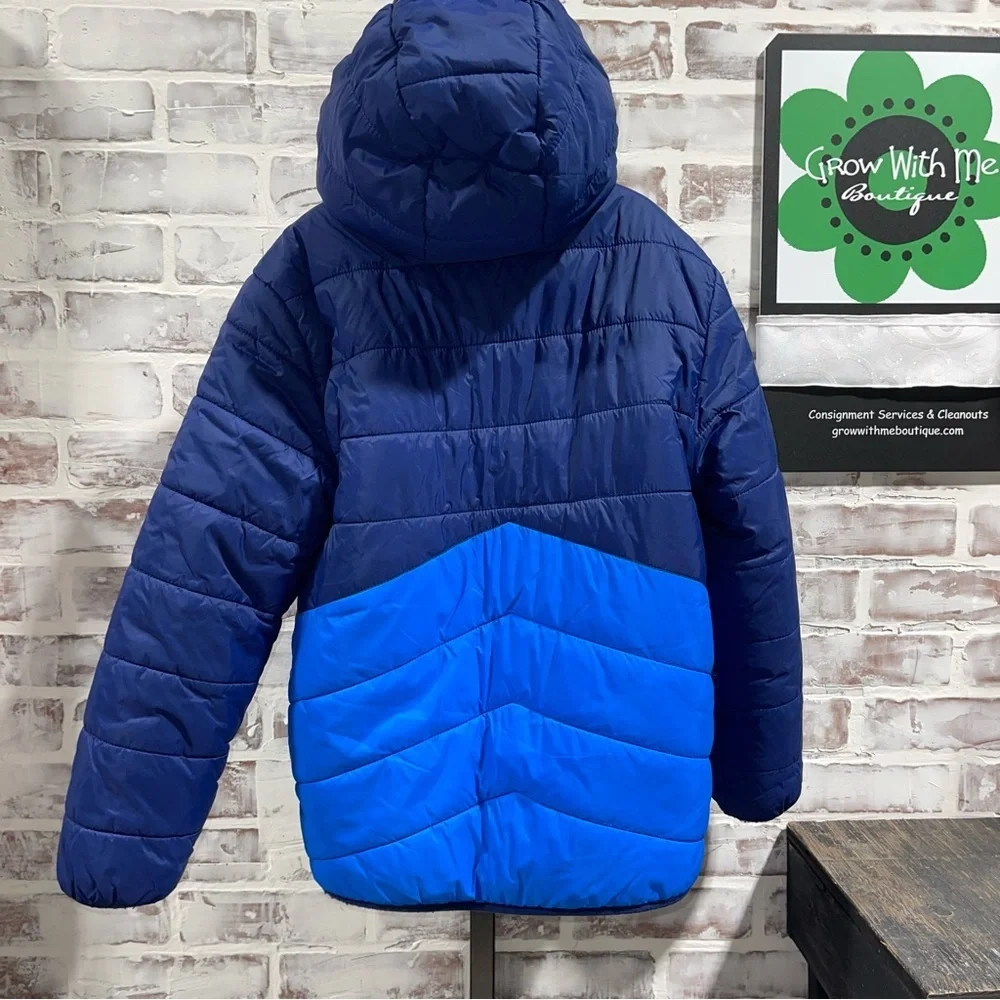 Eddie Bauer Kids Two-Tone Blue Puffer Jacket youth 10/12